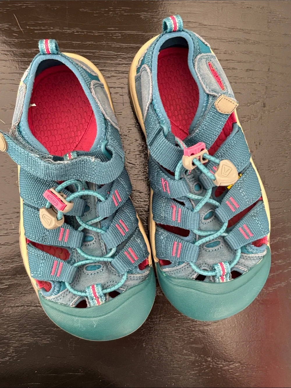 Keen Kids Teal and Pink Outdoor Closed-Toe Sandals